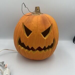 VTG Trendmasters 1993 Light Up Pumpkin Jack O Lantern Halloween Foam Mold + Fuse